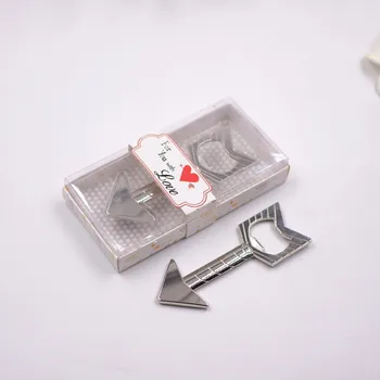 

50PCS New arrival "An arrow through a heart" Beer Bottle Opener Western Wedding Gift For Guest