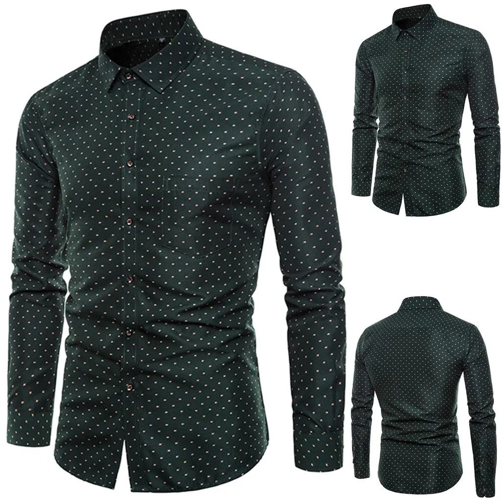 

Men's New Fashion Printed Long Sleeve Shirts Slim Comfortable Shirt 4XL Formal Business Casual Solid Classic shirts Blouse