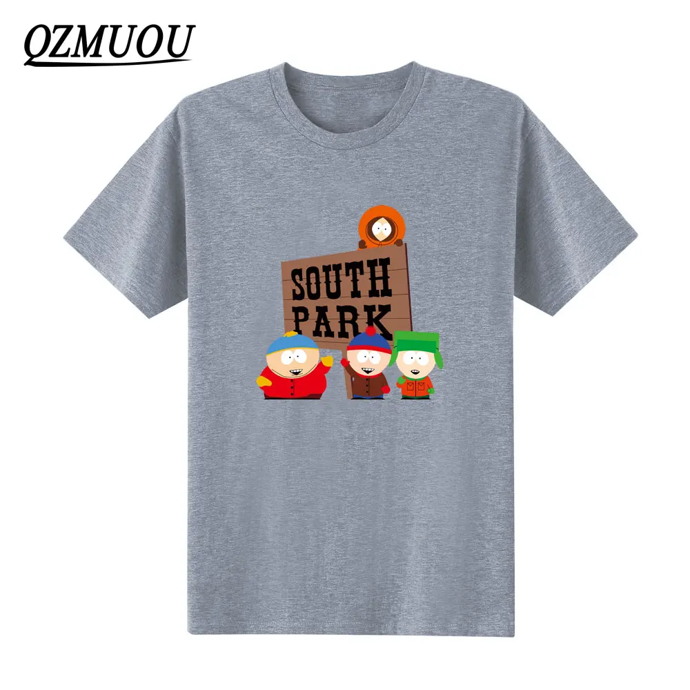 New Summer Fashion Cotton Pattern T Shirt Mens Clothing Cartoon Sitcoms SOUTH PARK T Shirts With Short Sleeve Top Tees Size