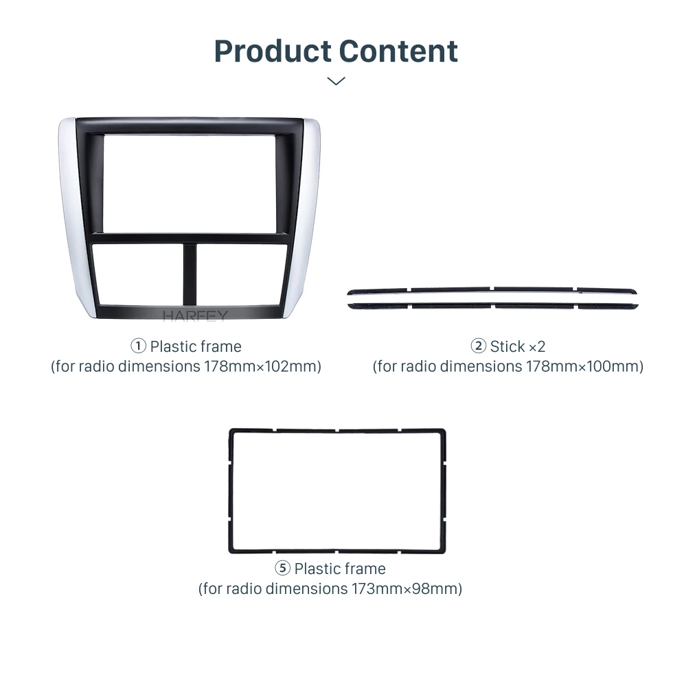 Harfey автомобильный радиоприемник фасции двойной Din для 2008 2009-2013 Subaru Forester Impreza монтажная рамка Dash CD DVD gps объемная панель Черный