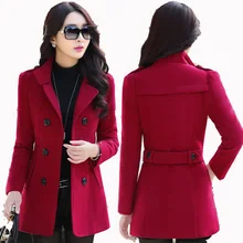 Bayan Kaban Real Rushed Solid Full Coats Design Outerwear Female 2017 Spring And Autumn Slim Coat Thickening Medium-long Winter
