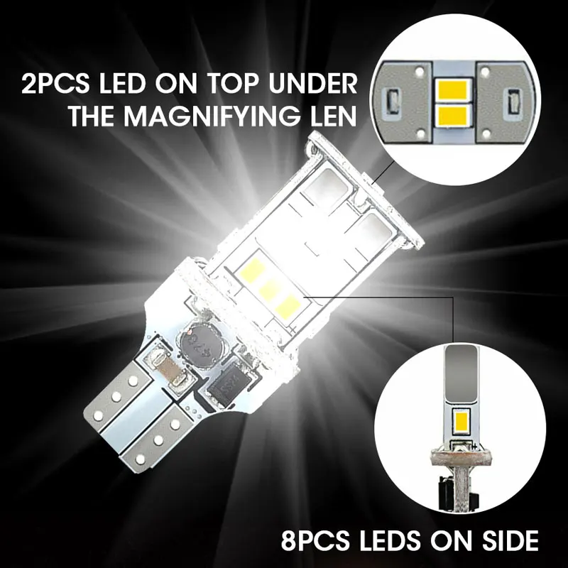Hlxg 2 шт. Led T15 W16W Автомобильные фары парковочные лампы габаритные поворотные