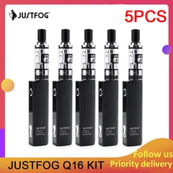 5 шт./лот Justfog Q16 Starter Kit с 900 mAh J-Легкий 9 аккумулятора новые электронные сигареты Vape ручка комплект с 1,9 мл Q16 сигареты