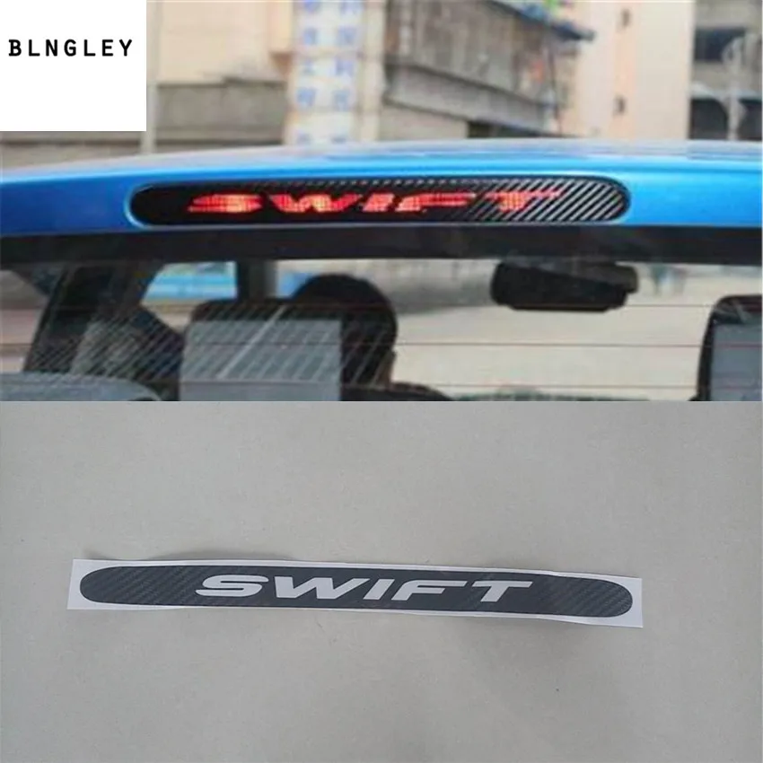 

1PC carbon fiber car stickers of High mounted stop lamp High brake lights for 2013-2016 Suzuki SWIFT
