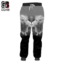 OGKB, унисекс, хип-хоп, повседневные тренировочные штаны, Осень-зима, эластичная талия, полная длина, джоггеры, шаровары, 3d принт, облако, тигр, спортивные штаны