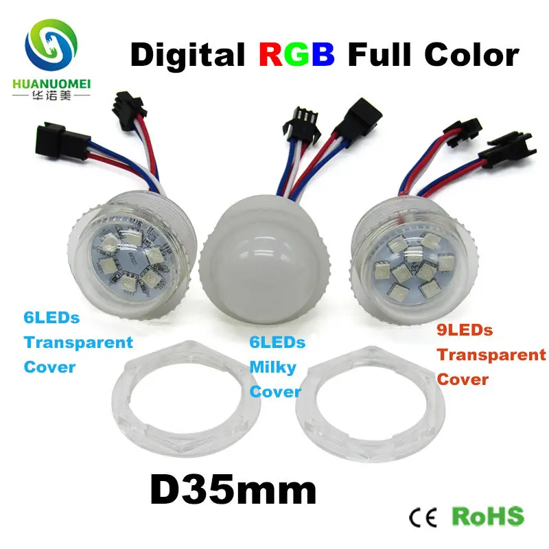 

Addressable Full Color 6LEDs 9LEDs 35mm RGB LED Pixel Light UCS1903 Digital 5050 SMD Bulb Lamp Waterproof Lighting Sign Module