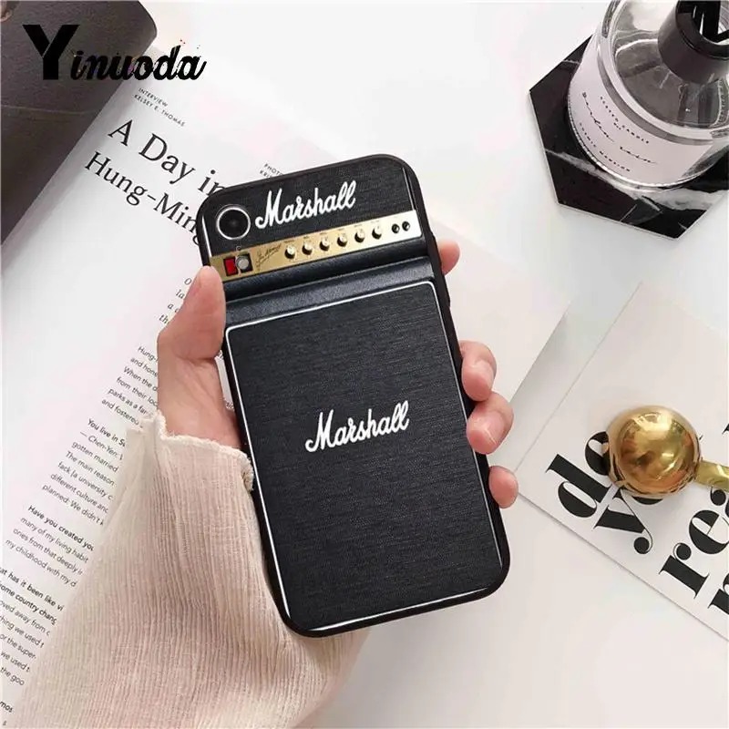 Yinuoda гитара amp marshall шаблон ТПУ мягкий чехол для телефона iPhone 8 7 6 6 S Plus X XS MAX 5 5S SE XR 10 Чехлы Fundas Capa