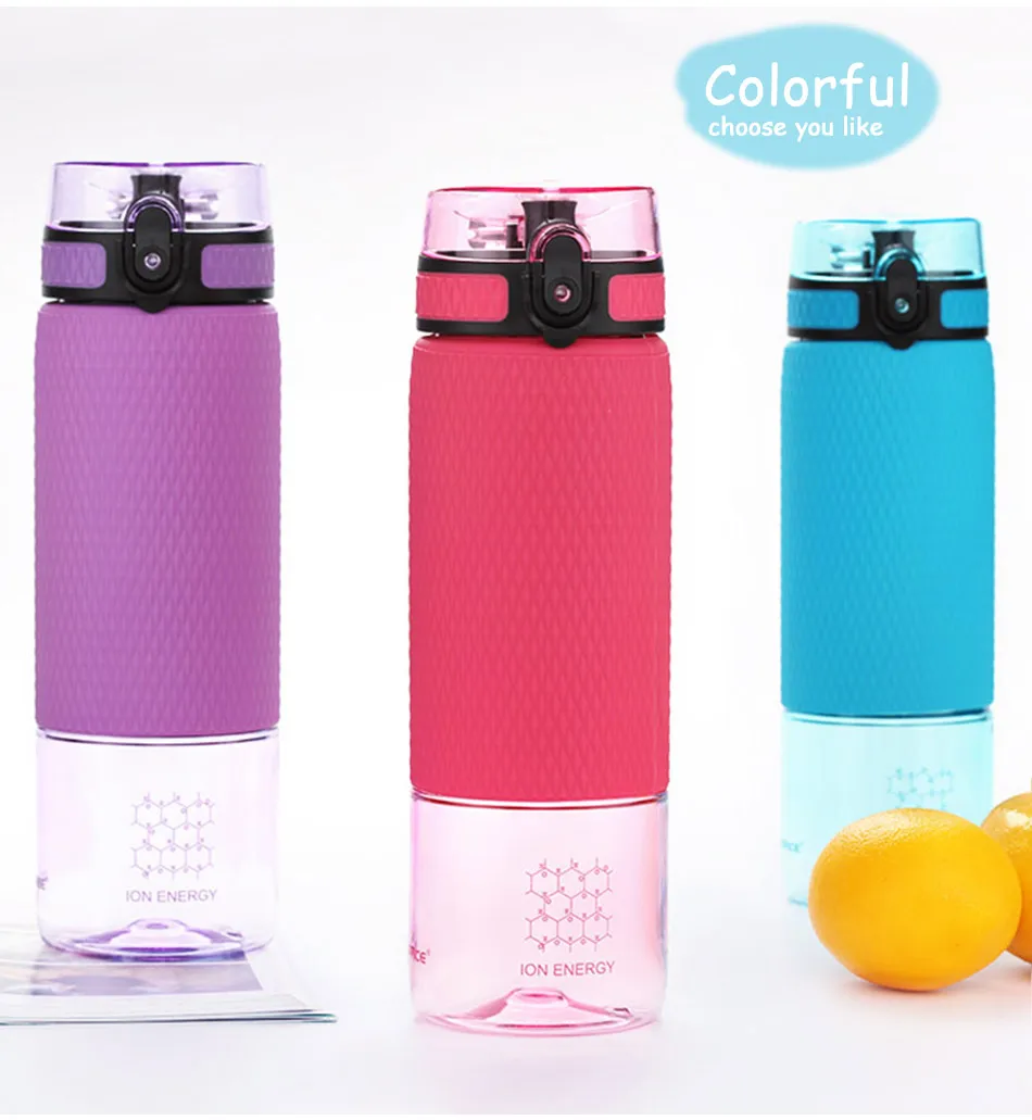 UZSPACE 700ml Tritan Sports Water Bottles Creative Portable buckle Lemon fruit tea Filter Shaker Drink Bottle For Water BPA Free680ML5057_04