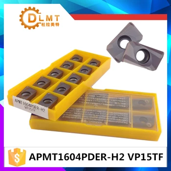 

10Pcs/ APMT1604PDER M2 VP15TF APMT1604 PDER H2 VP1 inserts for fine machining
