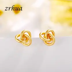 ZRHUA персонализированные шпильки геометрической формы серьги для Для женщин девочек Новые Gold Цвет Brincos Одежда высшего качества бижутерия