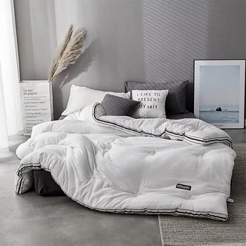 

Antibacterial fiber quilted comforter four seasons spring summer autumn winter bedding thickening warm quilt full size
