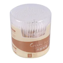 230 шт./кор. палочки из натурального хлопка с двойной головкой для дерева Чистка ушей уход за здоровьем ватные палочки косметическая кисточка