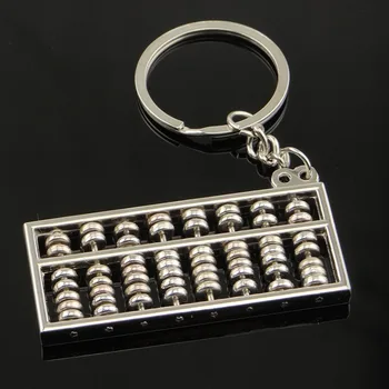 

1pc calculator accounting special purpose tool 8 rows abacus keychain Chinese ancient classic Mathematics key chain clever gift