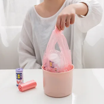 

20pcs/Roll 34x45cm Mini Vest Type Disposable Trash Bags For Car Table Use Small Plastic Bags Garbage Bags