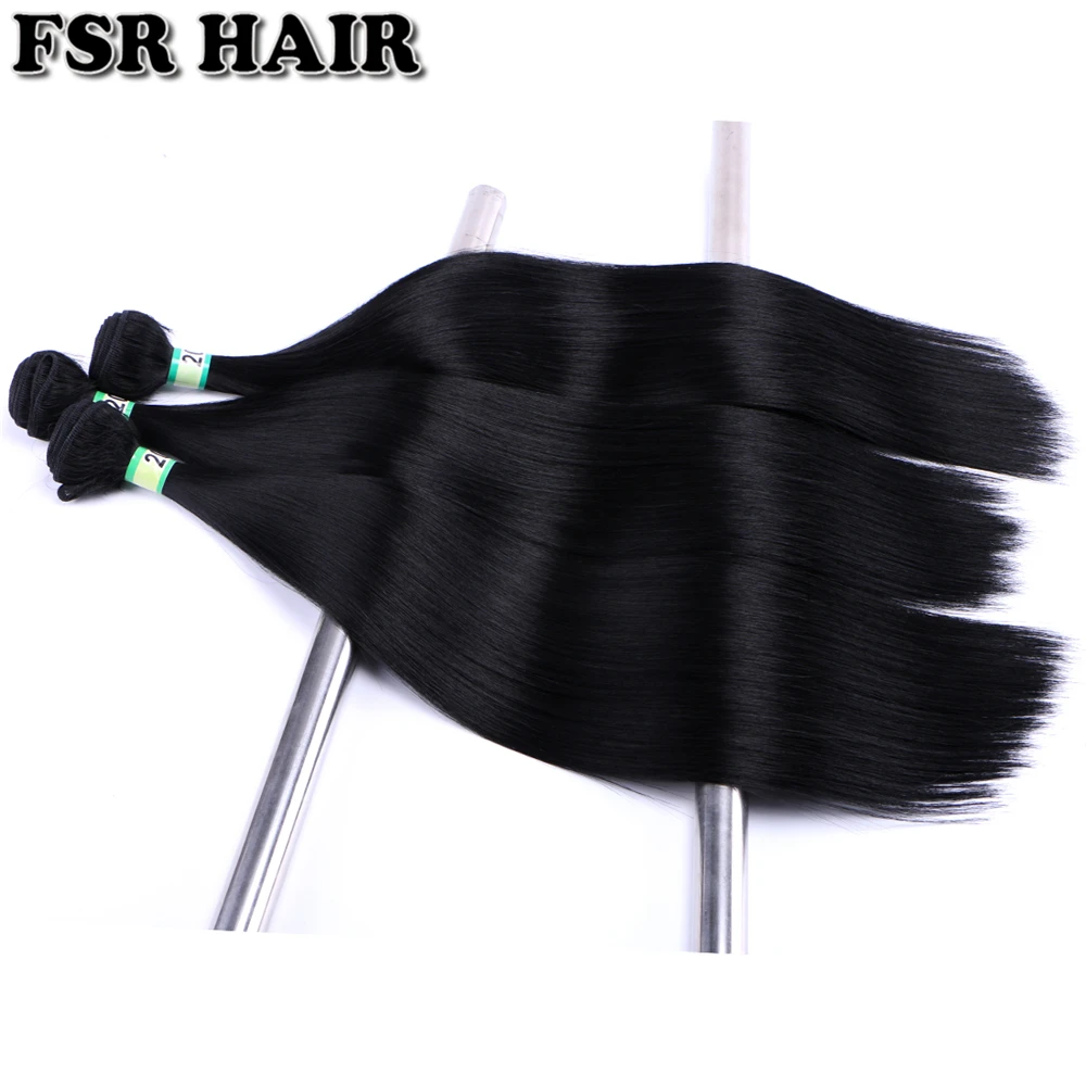 FSR 16-26 Inch 100 Gram One Piece Straight Hair Bundle Soft Yaki Straight Hair Extensions Heat Resistant Synthetic weaves