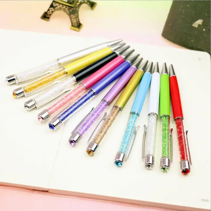 Creative Diamond Metal Pens Crystal-Ballpoint Pen Novelty Office School Supplies 