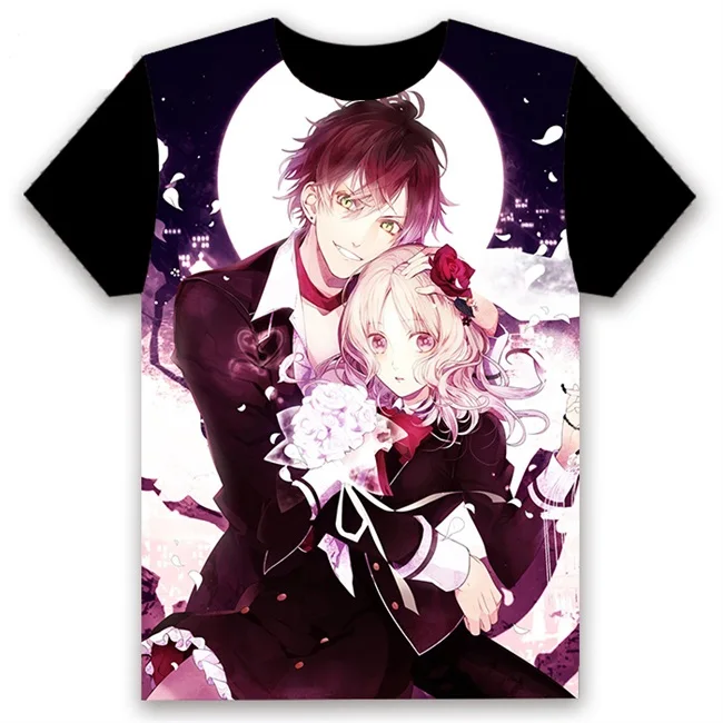 Модная мужская футболка, аниме, DIABOLIK LOVERS, Sakamaki Shu sakamaki reiji, косплей, короткий рукав, унисекс, повседневная черная футболка, топы, лето - Цвет: 5