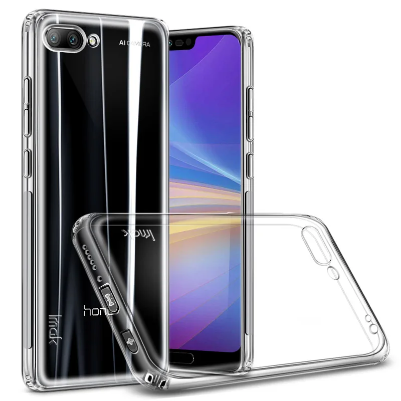 

IMAK for HUAWEI Honor 10 TPU Airbag Steelth Case Anti-drop Back Cover for Honor 10 Soft Silicone +Anti Dust Plug+ Screen Film