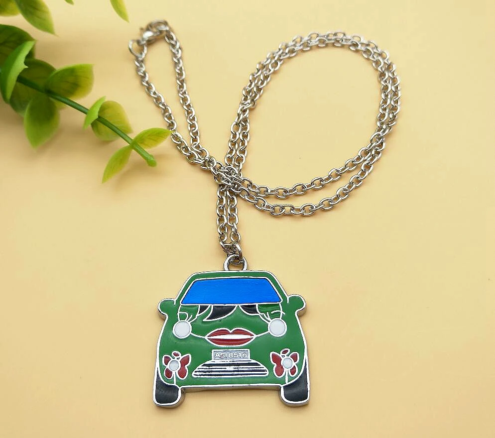 Hot 12pcs/lot Zinc Alloy Drops Glaze Beautiful Cars Charm Pendant