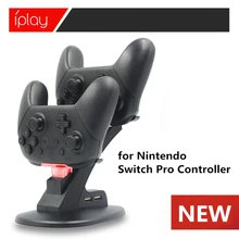 Зарядная док-станция для контроллера nintendo Switch Pro высокоскоростная зарядная станция с двумя портами usb и usb-кабелем