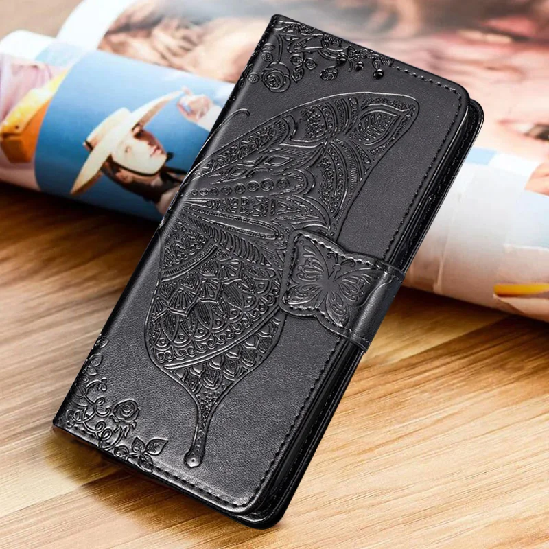 

3D Butterfly PU Leather Flip Cover For Coque Huawei Honor 10 Lite Funda Case For Huawei P Smart 2019 Case Smartphone Capa