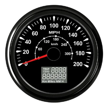 

0-200MPH 100% Waterproof GPS Speedometer Odometer Trip Counter 330KM/H for Car Racing Motorcycle 3-3/8" Shows TRIP/COG ODO