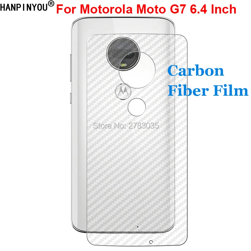 

For Motorola Moto G7 6.4" 3D Anti-fingerprint Carbon Fiber Back Film Rear Screen Protector (Not Tempered Glass)