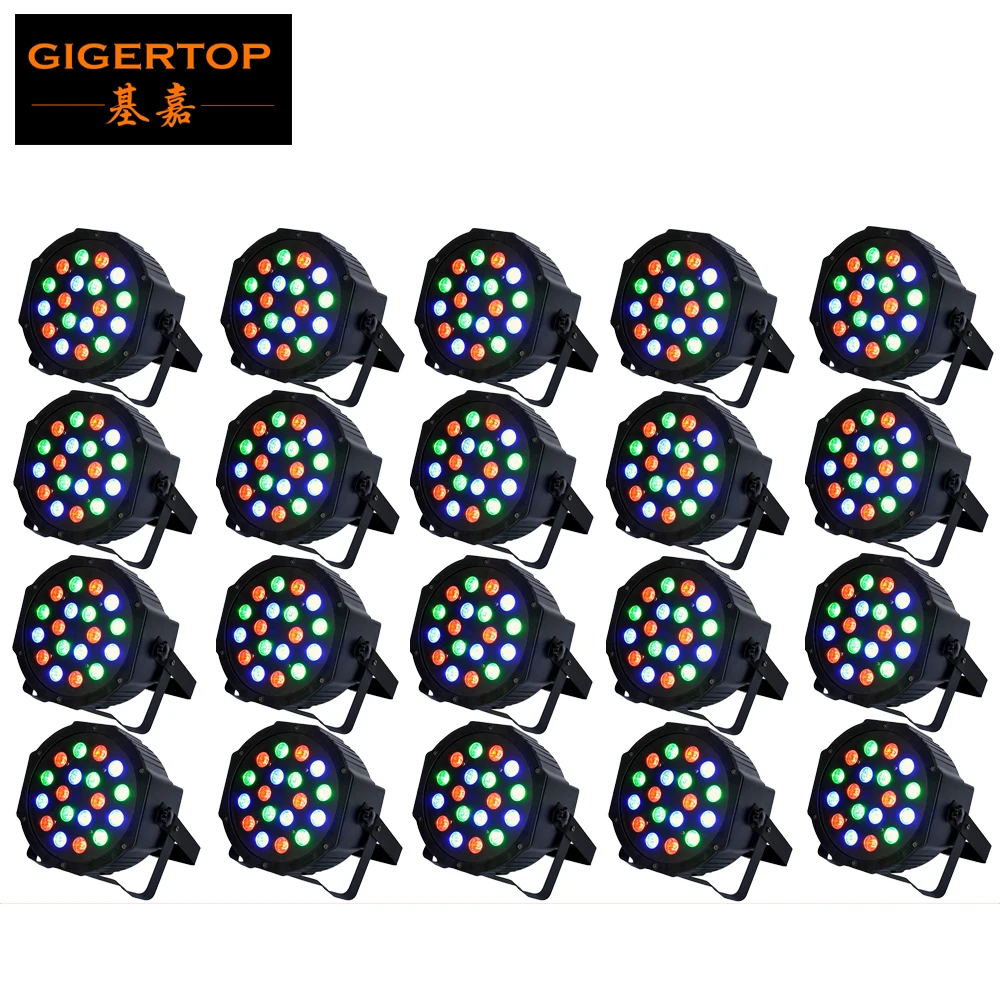 20 шт./лот 18x3 W rgb-светодиодный отражатель света Hi-качество Светодиодные par-прожекторы DMX прожектор 3/6Chs Slim Led PAR 90 V-240 V 54 Вт мытья СИД с эффектом свет