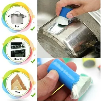 Best Magic Stainless Steel Kitchen Metal Rust Remover Cleaning Detergent Stick Wash Brush Pot Kitchen Cooking Cleaning Tools