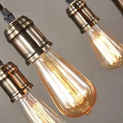 Промышленный чердак LED Эдисон винтажный подвесной светильник для столовой Декор