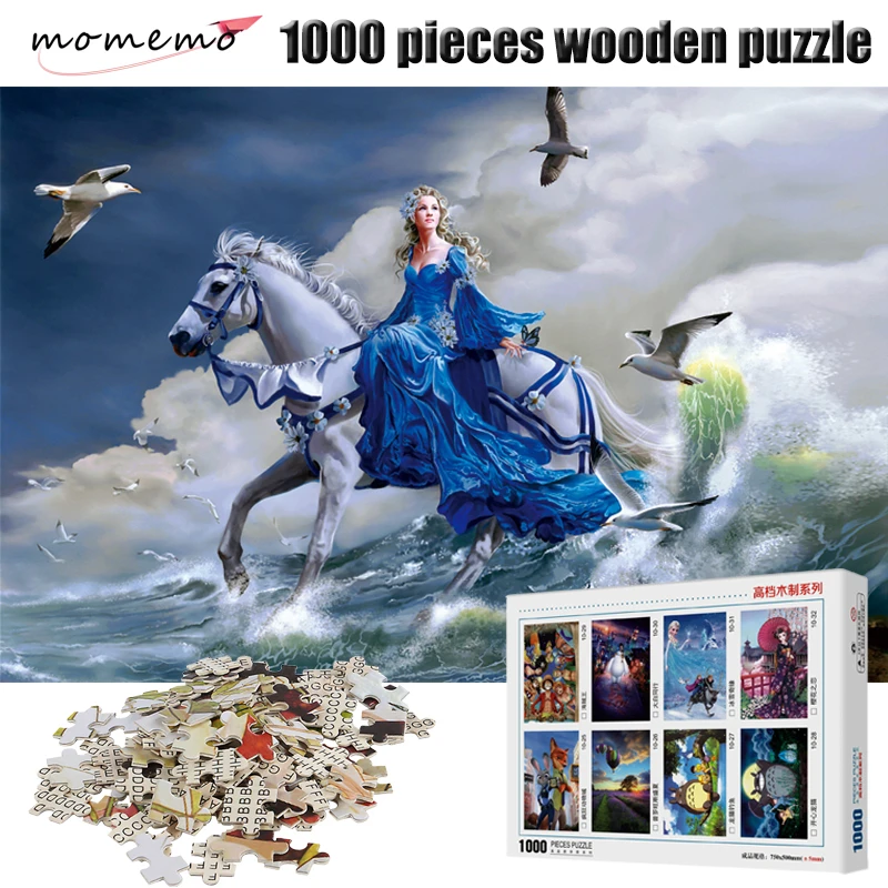 MOMEMO деревянный для взрослых головоломки 1000 шт. пейзаж взрослые игрушки сборки