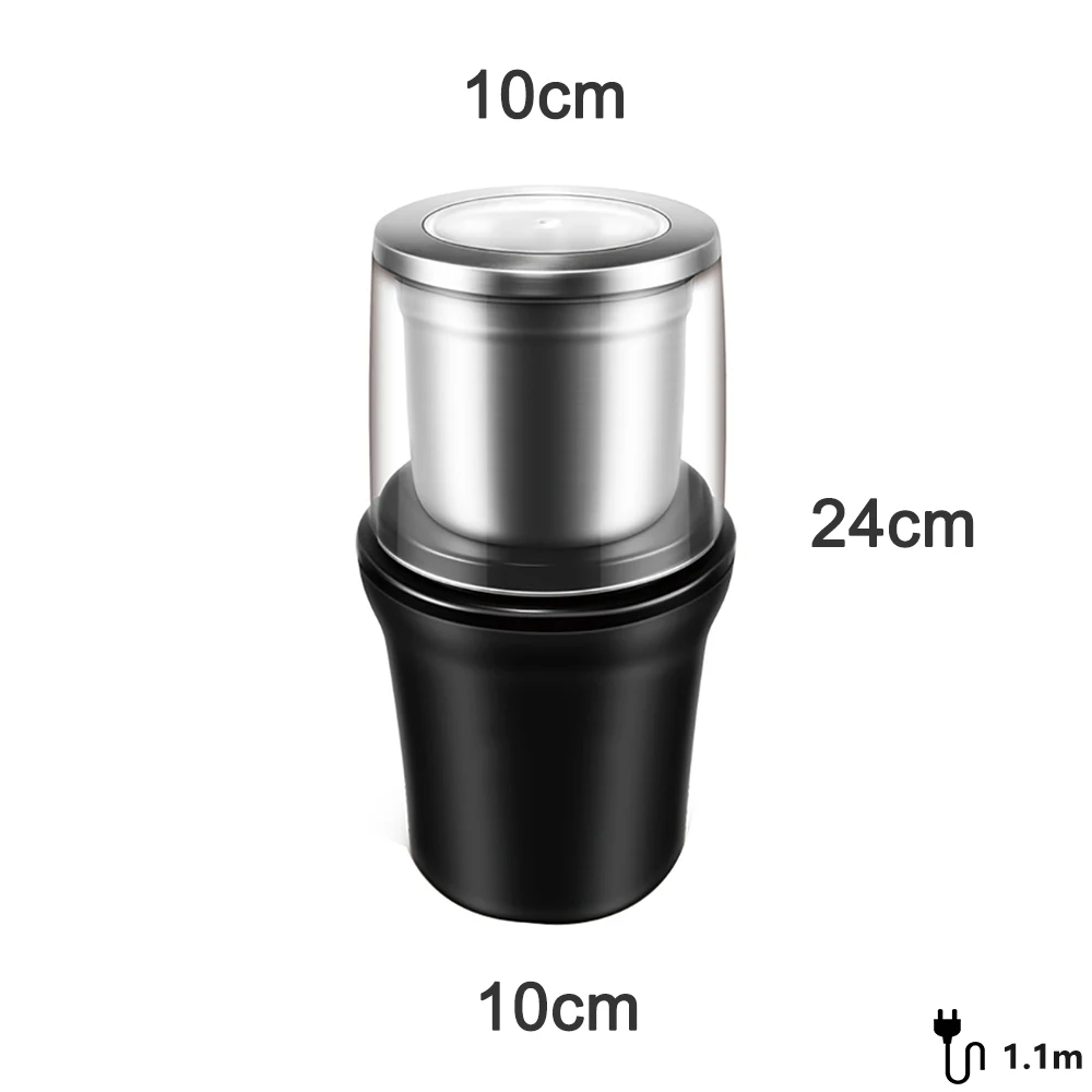 

High Quality Electric Coffee Grinder Maker Stainless Steel Beans Mill Herbs Nuts
