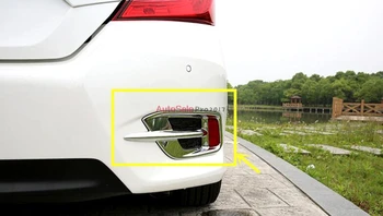 

For Honda Civic 10th Gen 4dr Sedan 2016 2017 ABS Chrome plastic Rear Tail Fog Lamp Light Cover Trim 2pcs