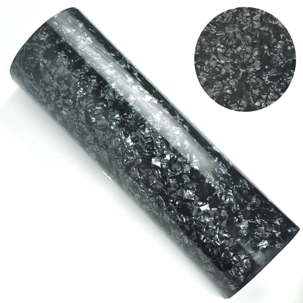 

320mm x 1300mm Black Pearl Celluloid Sheet DIY Musical Instrument Deco Guitar Accordion Drum 0.46mm 0.71mm