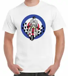 Мод зеркала для скутеров Мужская футболка-моды СКА скутеры цель кто джем