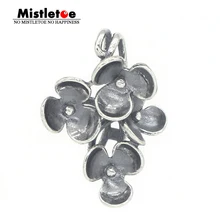 Браслет и ожерелье из натуральной 925 пробы с серебряным цветущим китниссом и подвеской в европейском стиле 3,0 мм