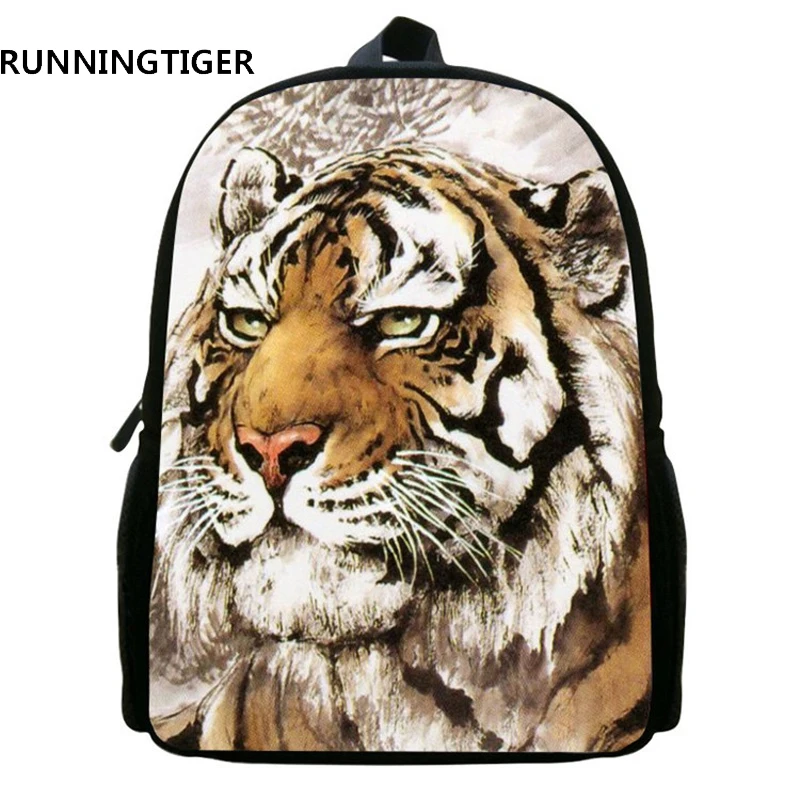 RUNNINGTIGER Cartoon Tiger Printing Backpack School Bags For Children Backpacks For Kindergarten Baby Mochila Infantil baby-bags-for-girl : image RUNNINGTIGER Cartoon Tiger Printing Backpack School Bags For Children Backpacks For Kindergarten Baby Mochila Infantil baby-bags-for-girl