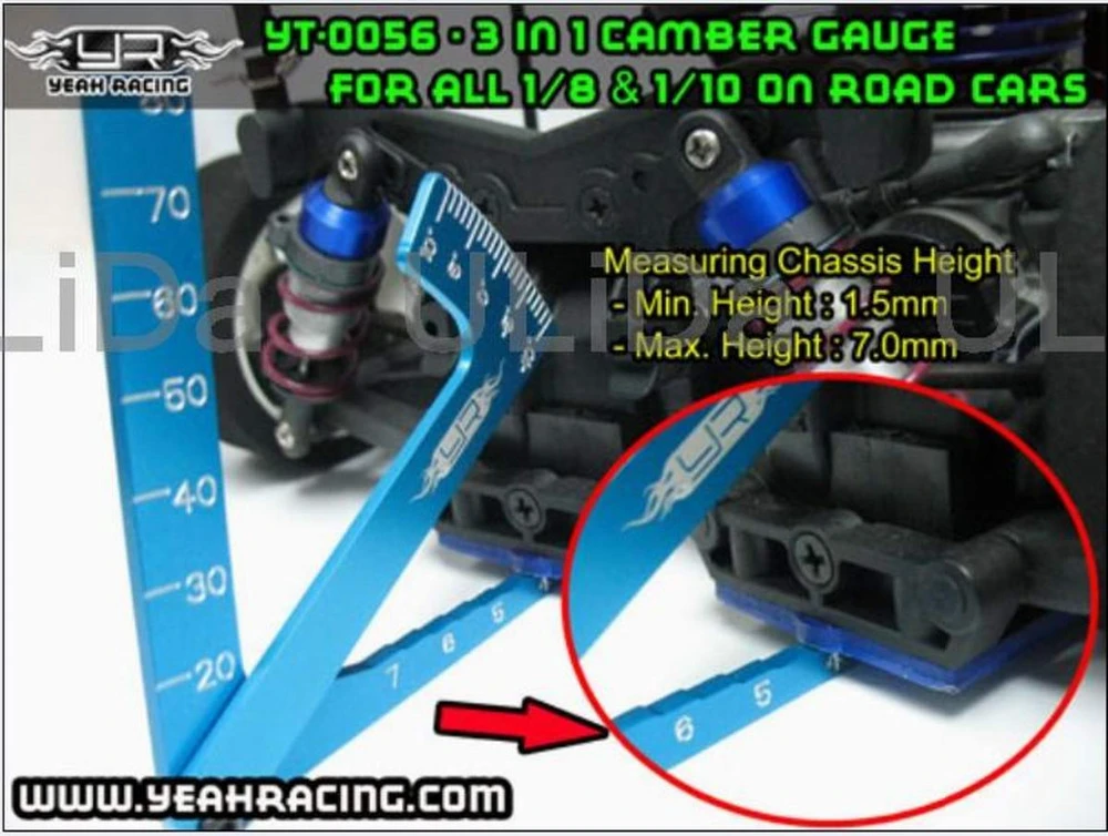 Yeah Racing 3 In 1 Camber Gauge Metal Set Up Tool Chassis Suspension Wheel Camber Ride Height Yt 0056 1 8 1 10 Rc Car Racing Racing Harness Seat Beltracing Clutch Aliexpress