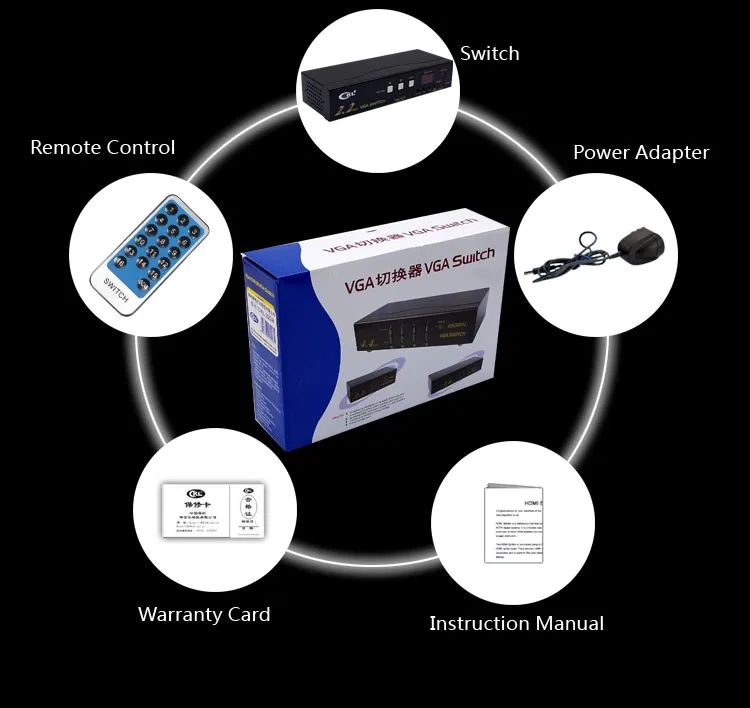 CKL высокого класса коммутатор VGA Splitter 2x2 2x4 4x4 с аудио 2048*1536 450 мГц для ПК, монитор, проектор ТВ с ИК-пульт дистанционного RS232 Управление