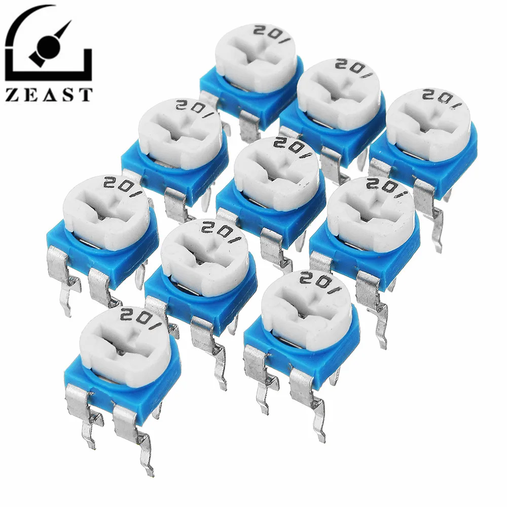 130Pcs Trimming Potentiometer Adjustment 100ohm 1Mohm RM065 Variable