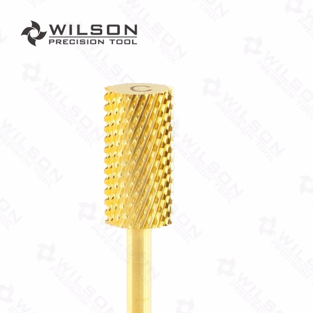 Broca de Unha Pequeno Barril-duplo Fino Xxf-ouro Prata-wilson Carboneto - 9 Brocas elétricas p/ manicure e acessórios