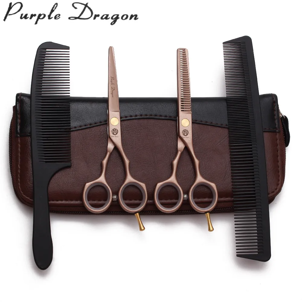 Suit 5.5&quot 16cm Z1104 Purple Dragon Hairdresser's Scissors Cutting Thinning Shears Professional Hair Add Combs | Красота и