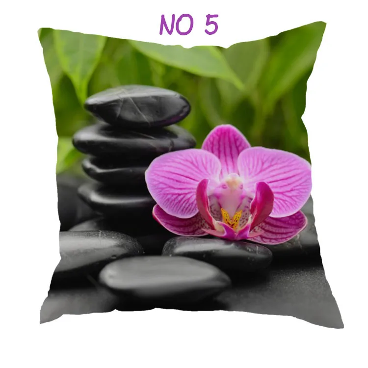 Европейский стиль, орхидеи и камень, для дома, декоративная подушка, чехол, винтажный, хлопок, лен, квадратный, милый чехол для подушки - Цвет: NO5