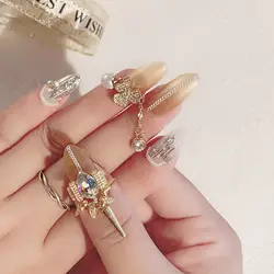 2019 Новая мода хит продаж 5 шт Дамский дизайн ногтей Блестящий Кристалл DIY маникюр горный хрусталь бисер дизайн ногтей