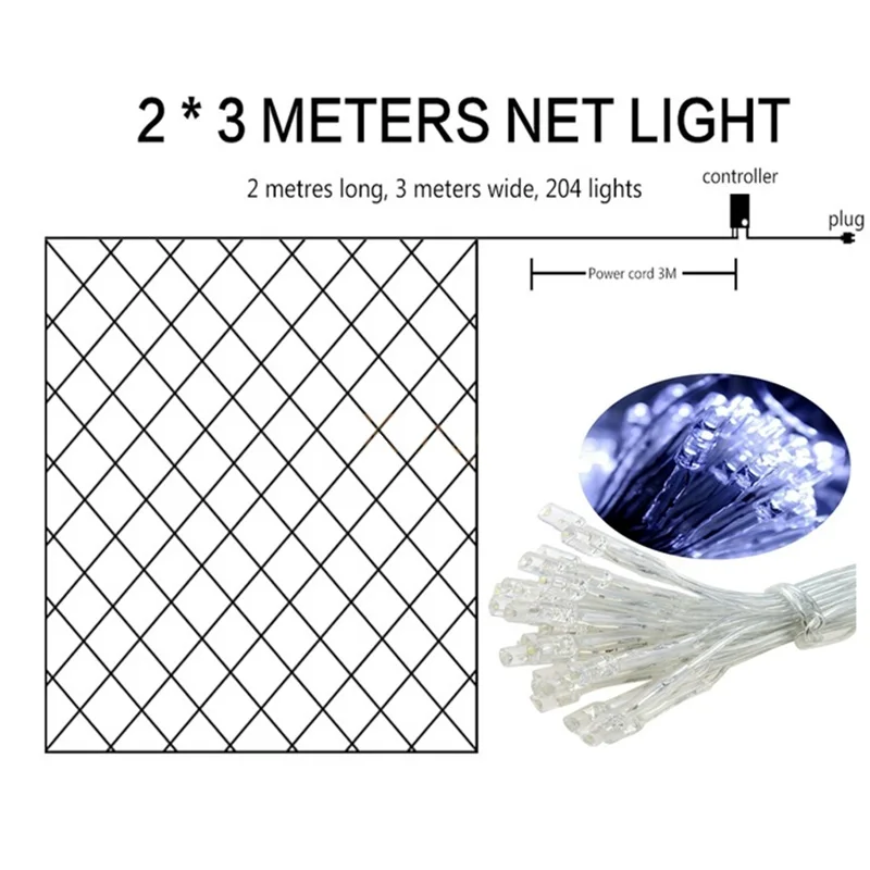 NEW LED Net Christmas Lights 3 x2M 204 LEDS 4 colours to choose Outdoor 110V/220V US/EU Plug Waterproof LED Net Light fast ship NEW LED Net Christmas Lights 3 x2M 204 LEDS 4 colours to choose Outdoor 110V/220V US/EU Plug Waterproof LED Net Light fast ship