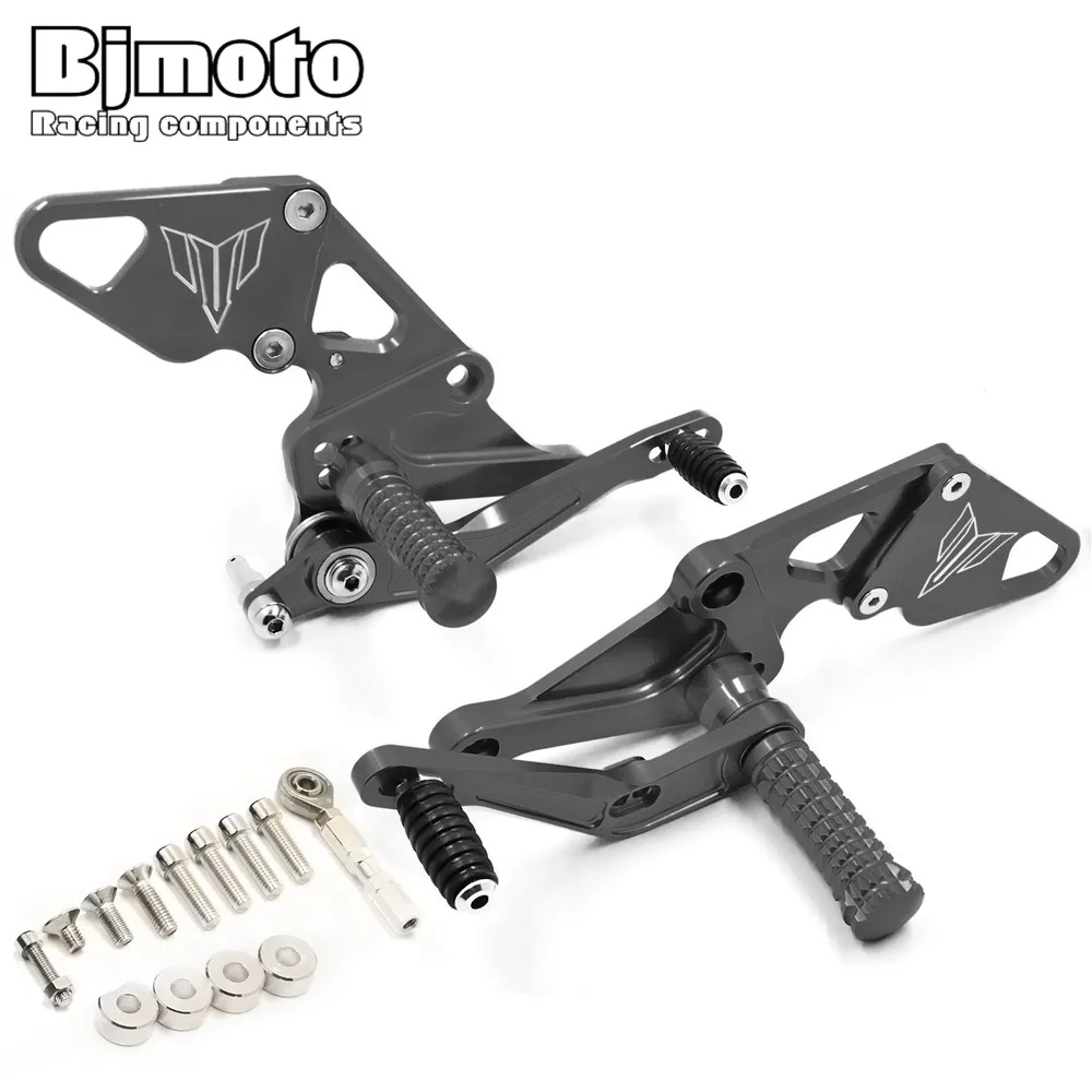 Запчасти для мотоцикла Bjmoto CNC Rearsets мото подножки задний Набор Yamaha FZ07 MT07 2013 2014 2015 2016