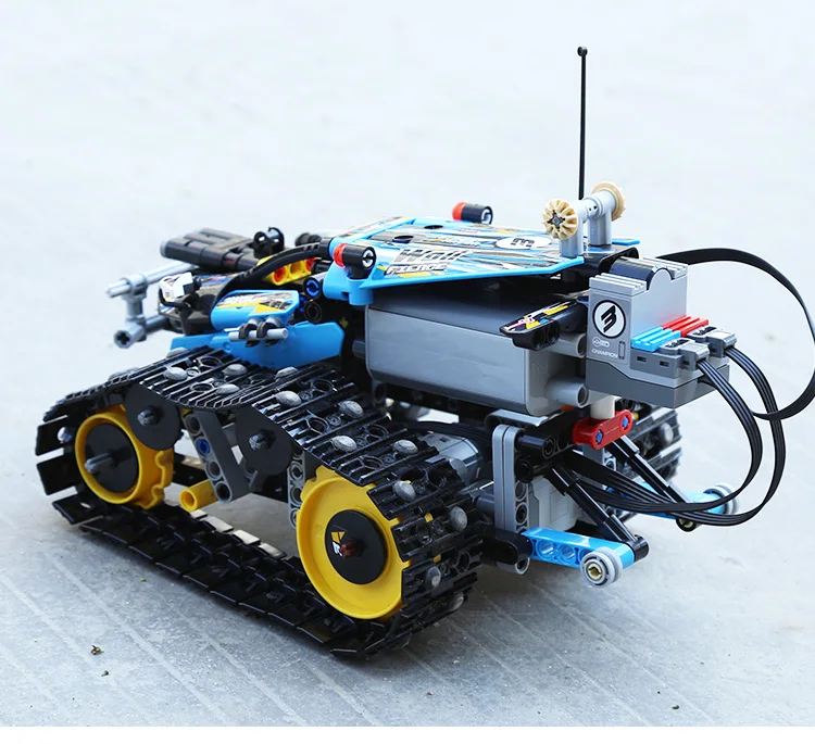 Техника decool RC с дистанционным управлением трюк гонщик совместимый lepinly 42095