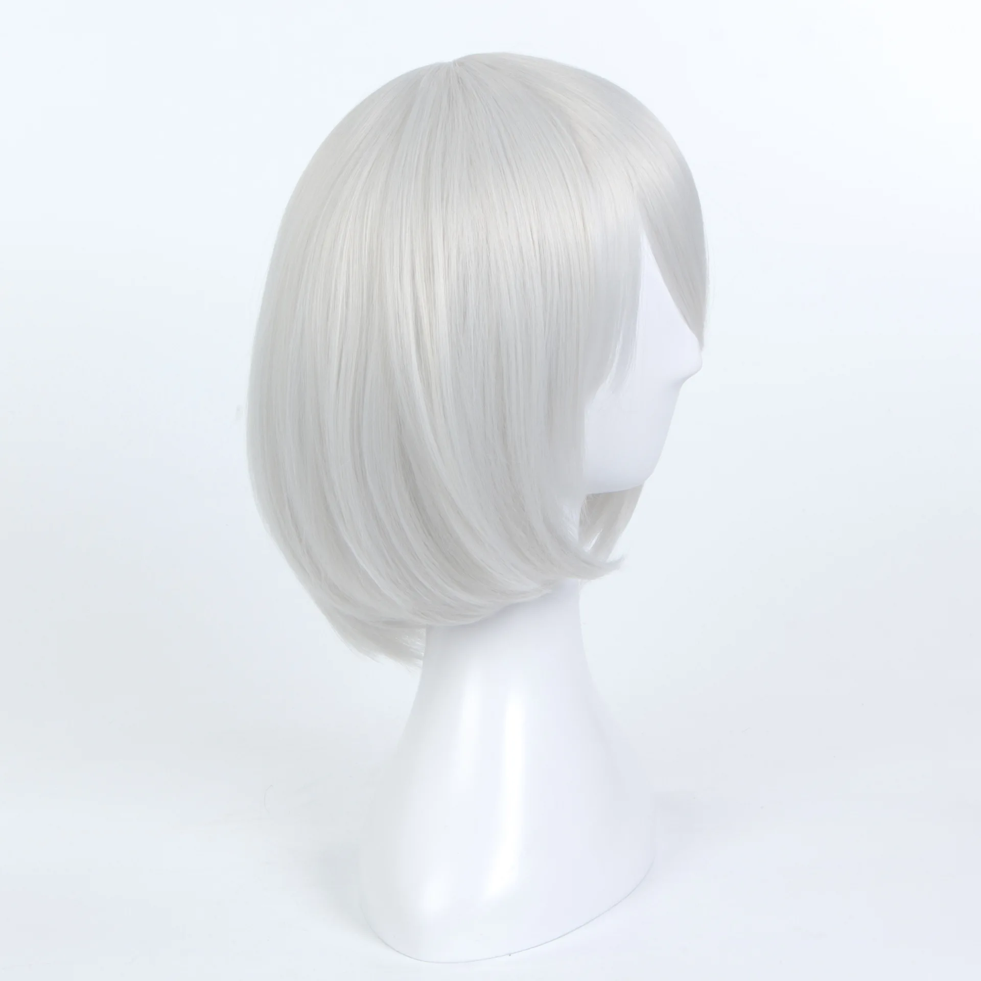 NieR Automata 2B YoRHa No. 2 белый короткий прямой парик для косплея женские волосы боб