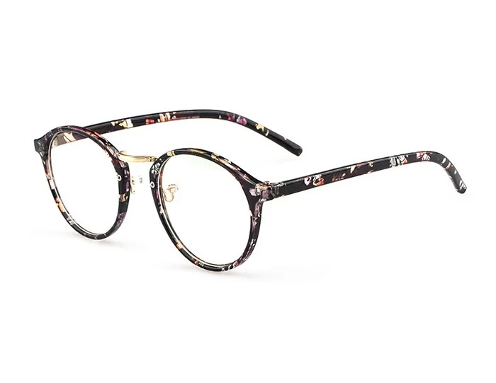 Pink floral prescription glasses frame black floral eyewear for women