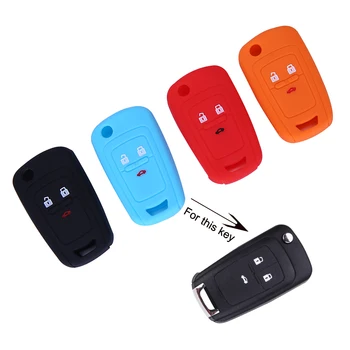 

Silicone Car Key Cover Case For Chevrolet Cruze 2013 Spark Onix Silverado Volt Camaro Aveo Sonic Remote Keychain Accessories